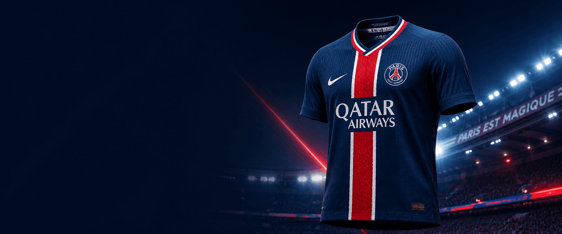 Maillot PSG saison 2025-2026 porté au Parc des Princes